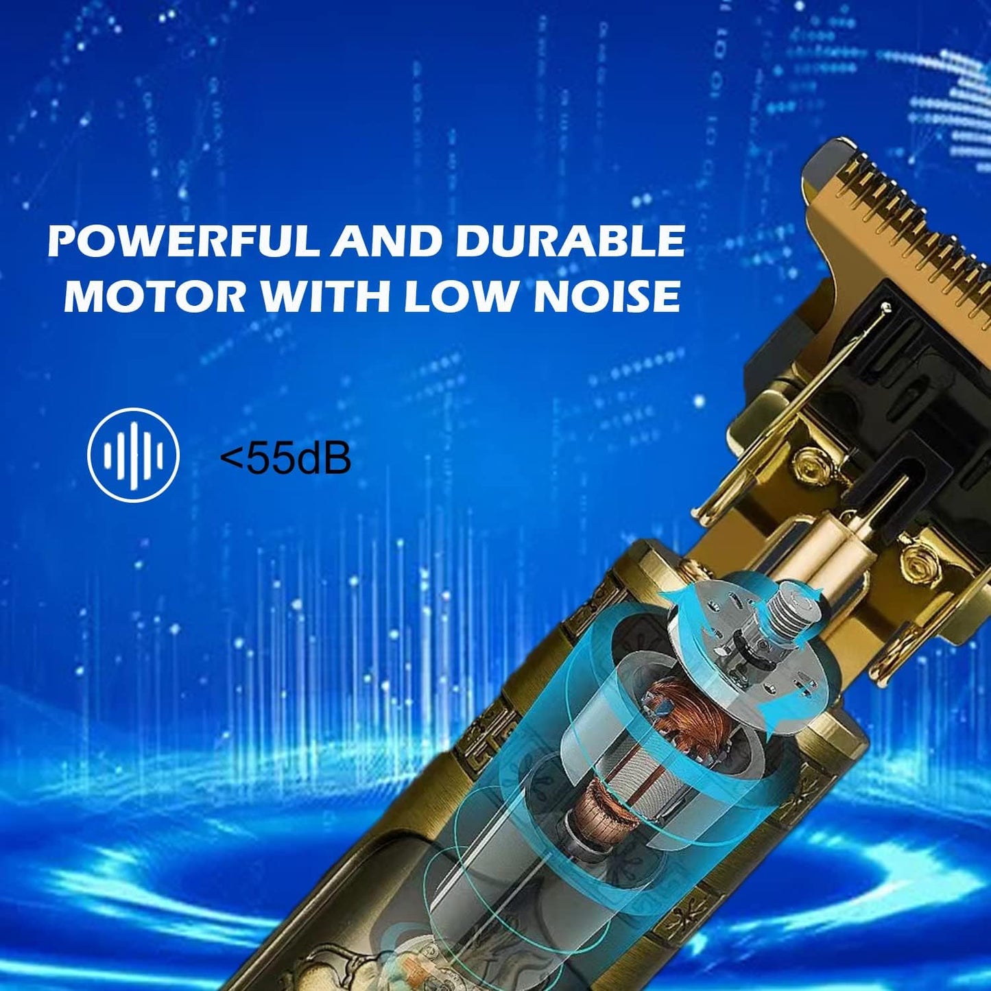 Hair Clippers for Men, Cordless Electric Hair Trimmer Rechargeable Beard Trimmer Shaver, Electric T Blade Trimmer Zero Gapped Edgers Hair Cutting Kit with Guide Combs(Dragon)