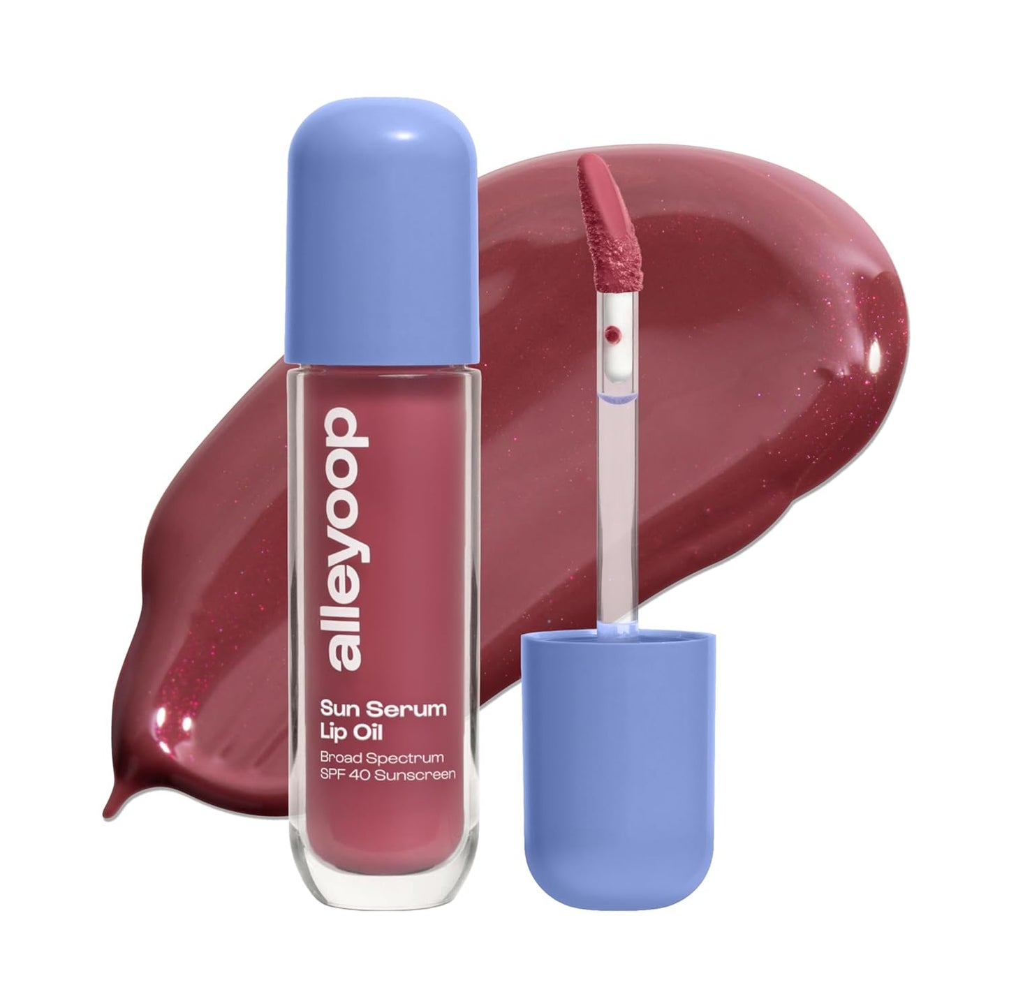 ALLEYOOP Sun Serum Lip Oil SPF 40 – Tinted Lip Oil with SPF, Hydrating Tinted Lip-Moisturizer for Women, Lips Sunscreen for Cracked Lips, Smooths & Soothes, Vegan, Travel-Friendly, Hazy