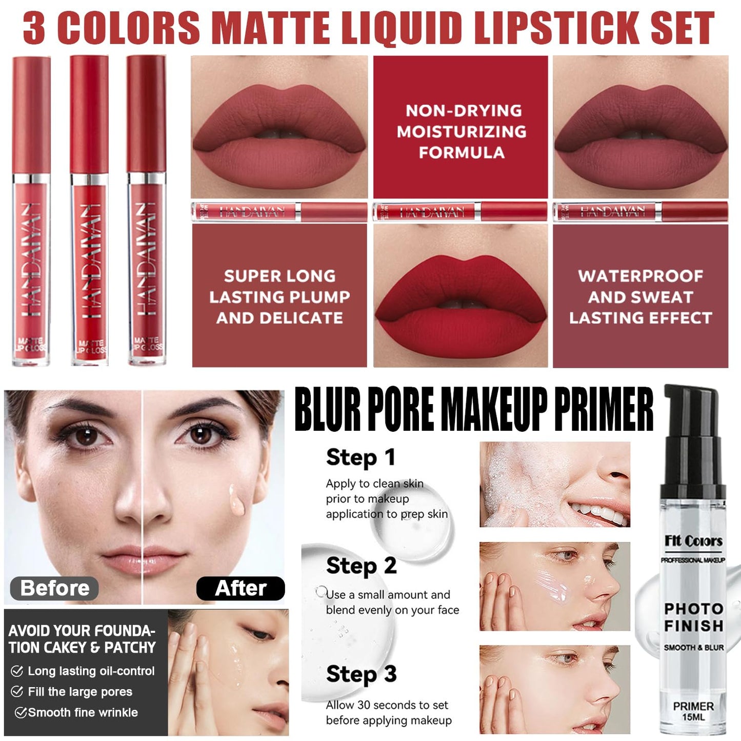 All in One Makeup Kit for Women Full Kit, Make Up Gift Set for Women Teens Girls, Includes Eyeshadow Foundation Lipstick Mascara Brush Sponge Brow Powder Soap Eyeliner Primer Contour Cosmetic Bag