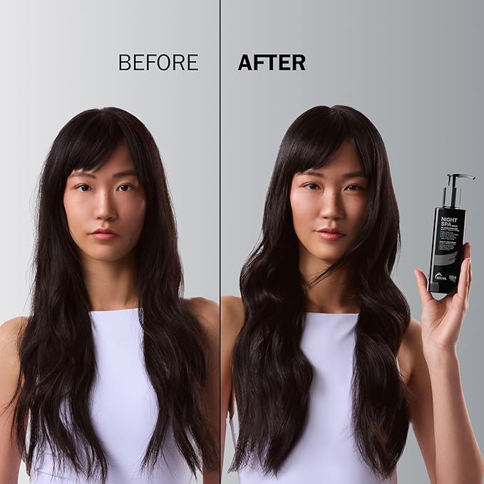 TRUSS Night Spa Overnight Hair Serum - Dry Hair Treatment for Intense Hydration & Reconstruction - Anti-Frizz Overnight Mask Helps Seal Cuticles & Enhance Shine - Vegan Wax Base (8.45 oz)