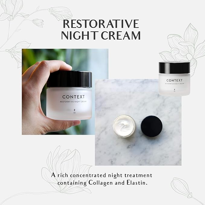 CONTEXT SKIN Anti-Aging Night Cream for Face & Neck with Collagen, Elastin. Intense Hydrating Face Moisturizer with Vitamin A, C, E For Wrinkle-Free, Firming Face, Evens Tone and Removes Fine Lines