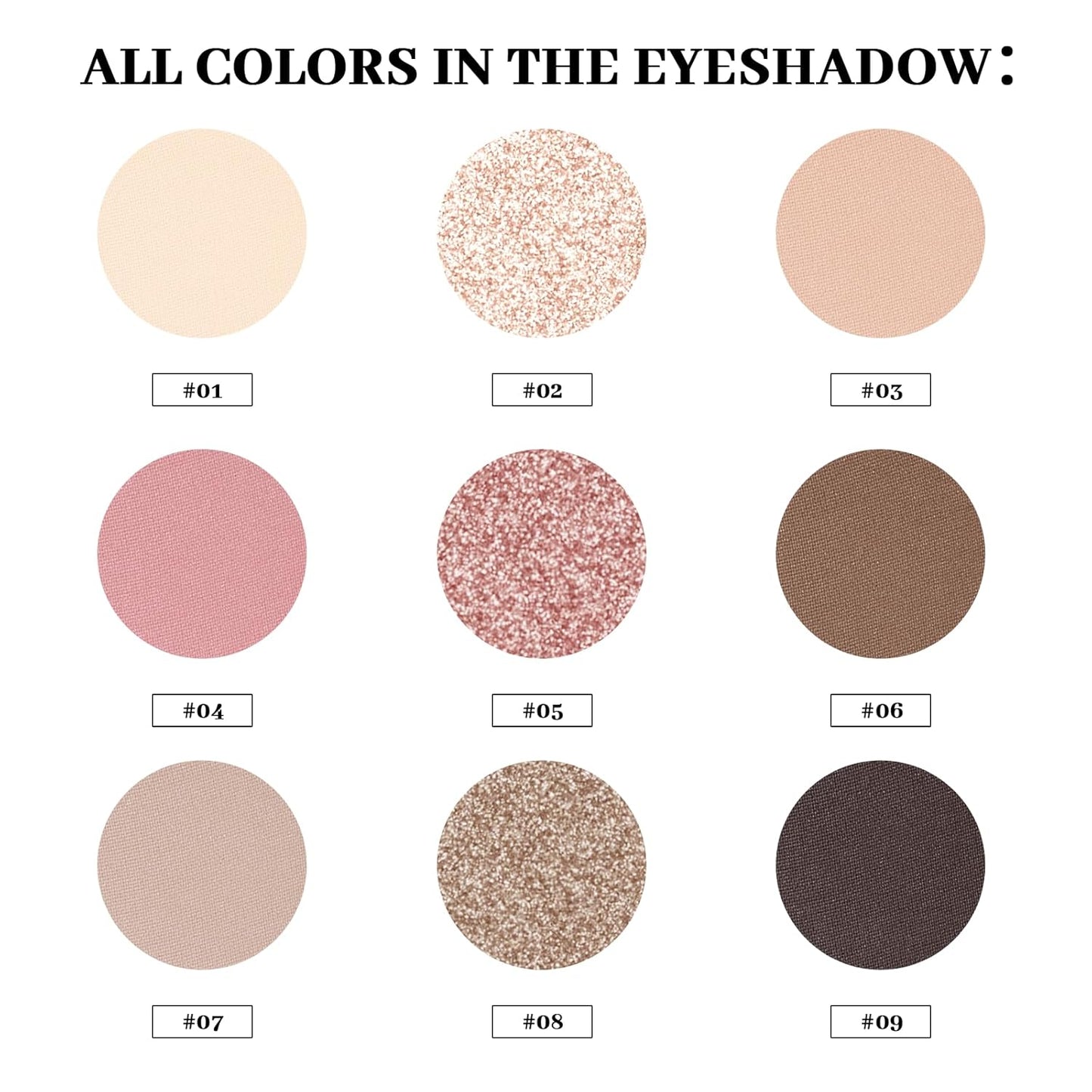 Neutral Eyeshadow palette, Nude eye shadow palette, High-Pigment eyeshadow makeup palette with Mirror, Long-lasting Wear, Vegan, Cruelty-free - 0.5oz