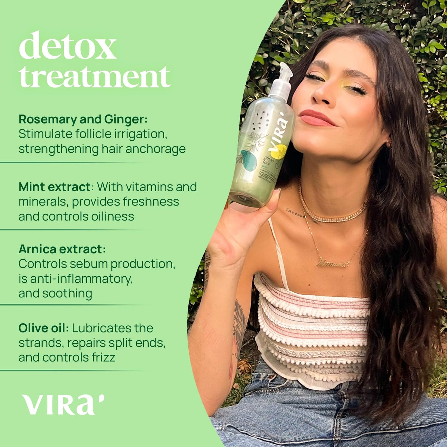 Brazilian Shampoo and Conditioner Set, Paraben-Free, Deep Moisturizing Treatment, Hair Recovery, Refreshing Action, Ginger Love Detox & Clean Beauty, 17.6 Fl Oz Each