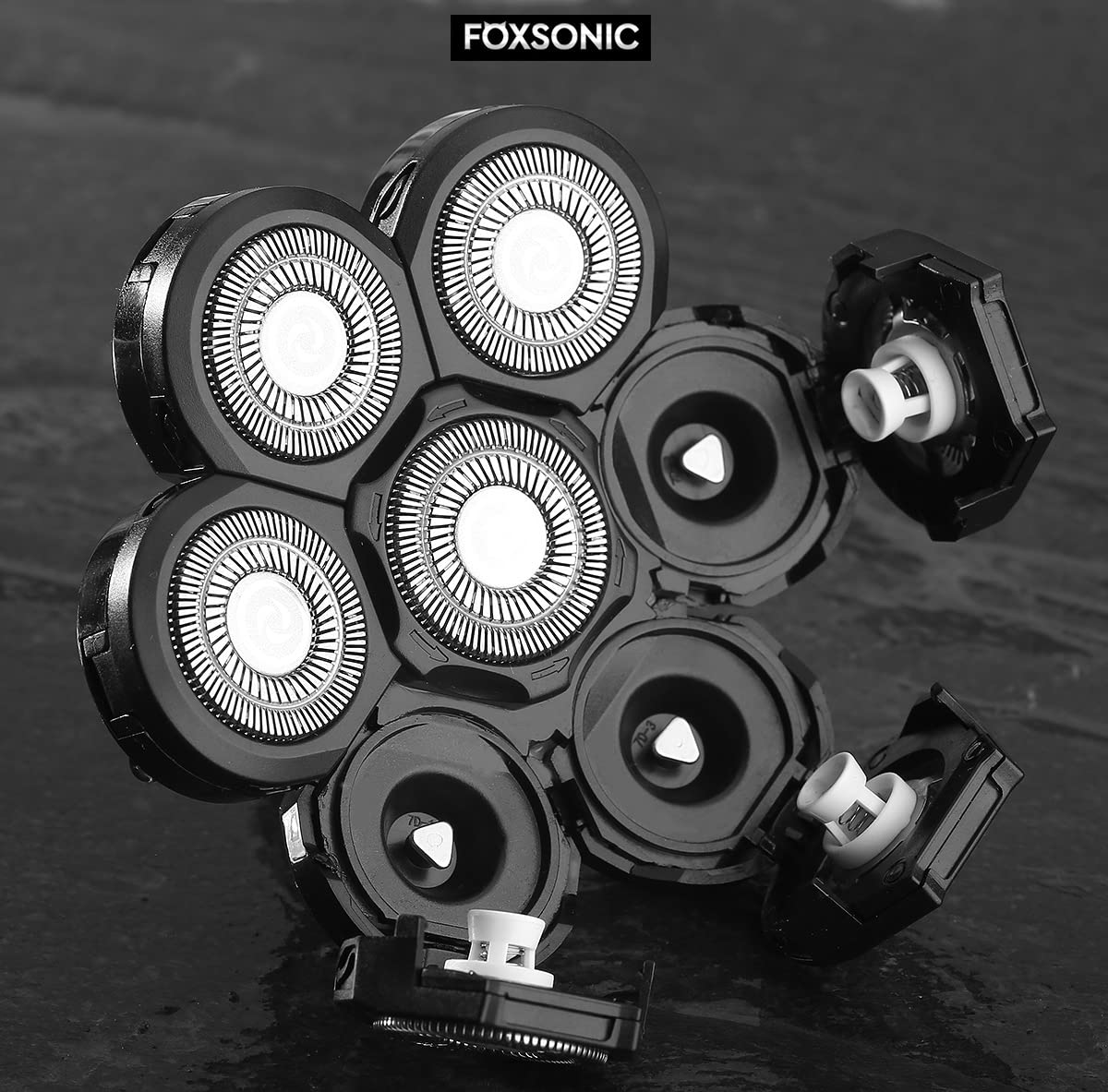 7 Blades Compatible with Wyklaus SHPAVVER shaver Head Shaver Replacement Heads 7 Heads for Many Main Brands Electric Shaver Razor Bald Men Head Shaver Blades