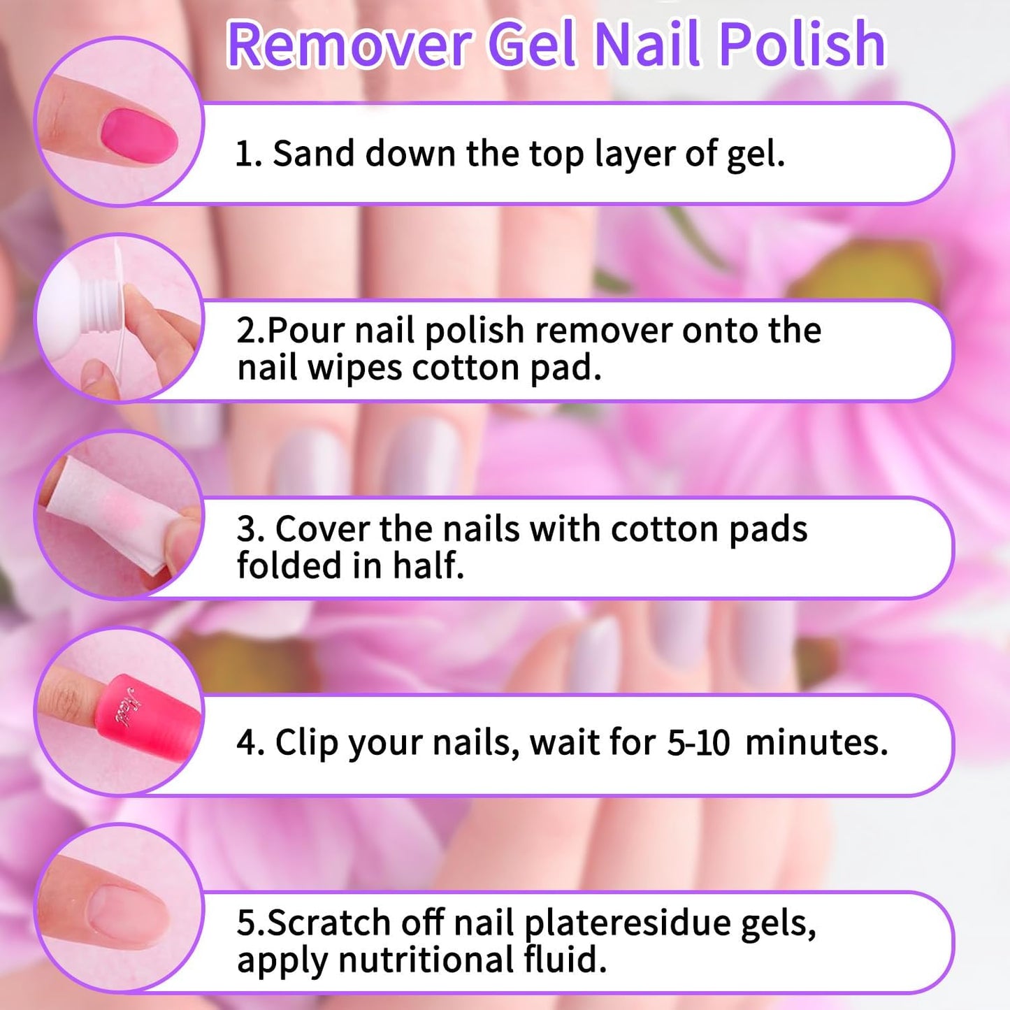 Nail Polish Remover Kit Nail Glue Remover & Nail Brush Cleaner Professional Nail Remover Quickly Clean Nail Brushes with Glass Cup Nail Cleaning pads for Nails