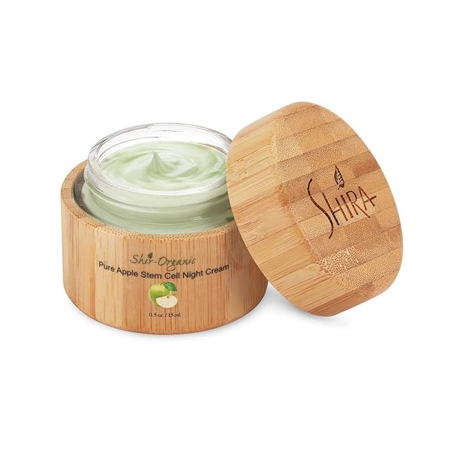Shir-Organic Pure Apple Stem Cell Night Cream Lightweight Hyperpigmented Combination & Mature Skin Powerful Natural Source Skin Brighteners(15 ML)