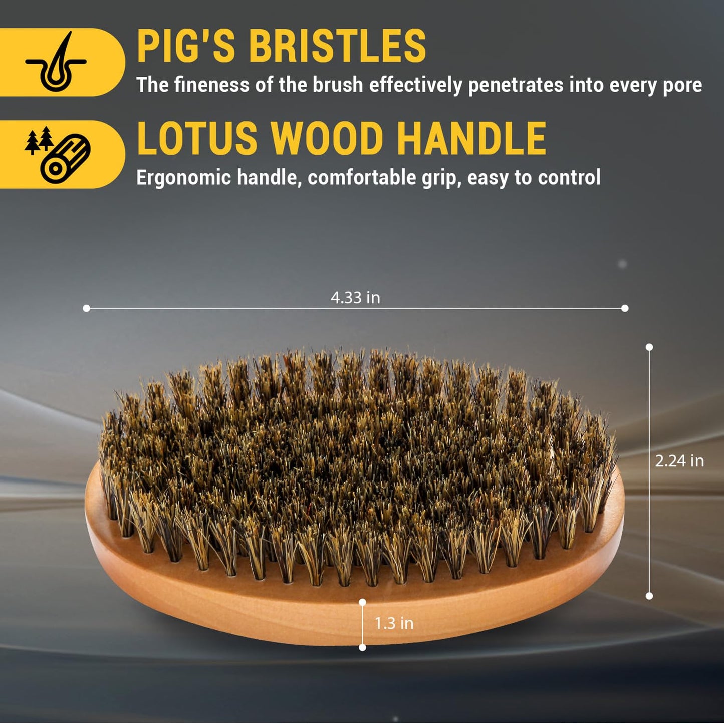 MEGAN Men's Beard Brush and Comb Gift Set - Natural Boar Bristle Brush and Double sided Wooden Beard Comb, Beard Beauty and Styling Care Tool Anti static - Comes with Travel Bag