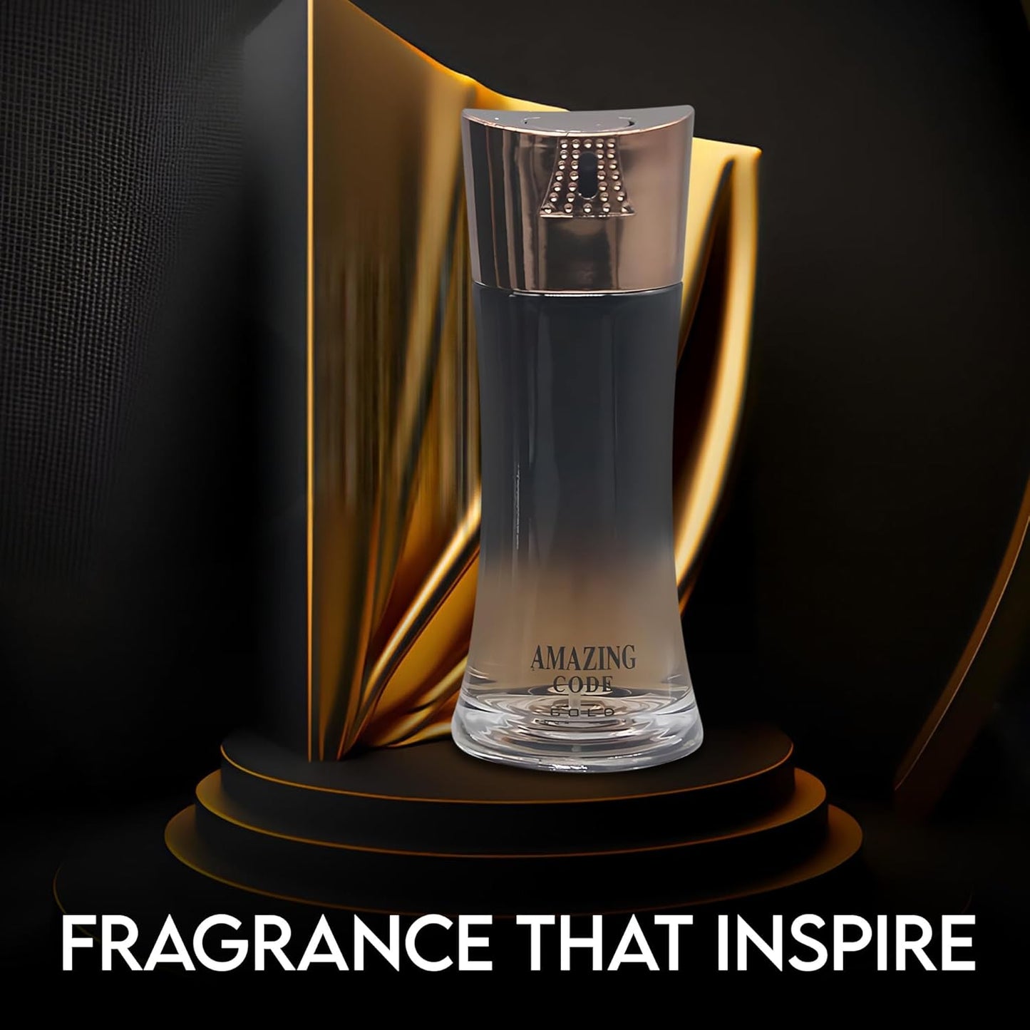 Amazing Code Eau De Parfum Top Notes Of Lemon, Bergamot, Star Anise, Olive Blossom & Guaiac Wood - Base Notes Of Leather,Bean & Tobacco - Ideal For Daily Wear -3.4 Oz Bottle