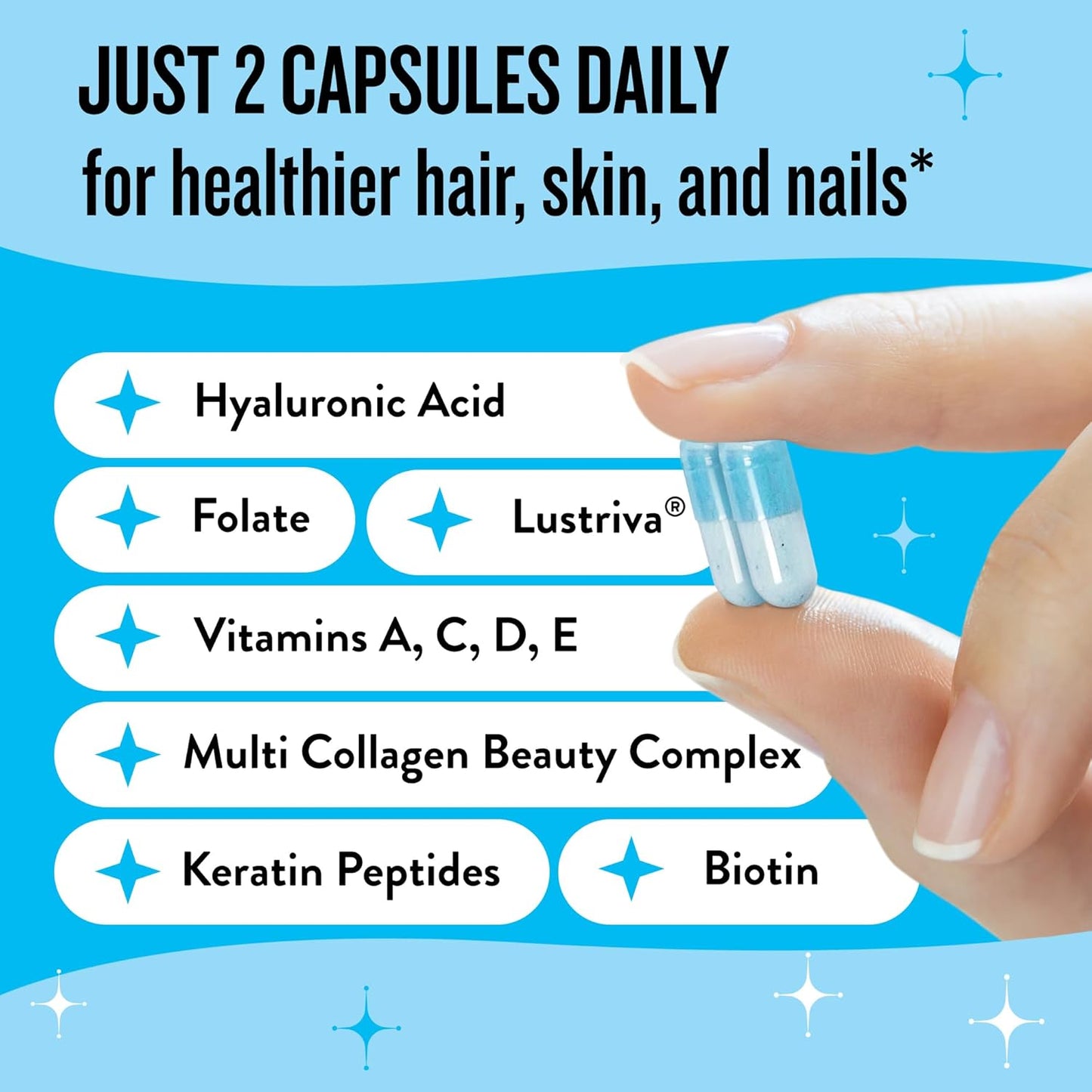 Hair Growth Vitamins for Women - Biotin for Hair Growth with Collagen & Lustriva, Products & Supplements for Thinning, Thicker, Fuller, Stronger Skin & Nails, Legendairy Milk Mane Event™