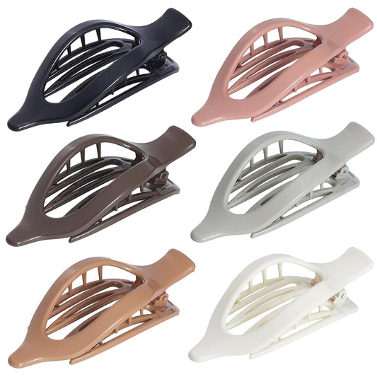 Flat Hair Clip 6 pcs Lay Down Claw Clips Hair Accessories for Women - Gloss
