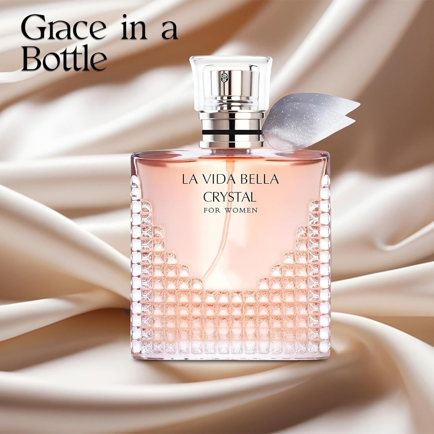 La Vida Bella Crystal Perfume for Women 100ml Eau de Parfum Spray with Coconut, Vanilla and Patchouli Notes Long Lasting Fragrance Daytime & Casual Use(2 Pack)