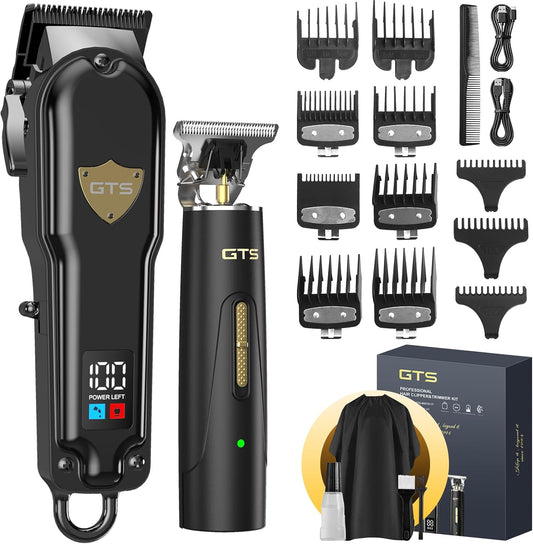 GTSPro Hair Clippers for Men, Clippers and Trimmers Set, Barber Clippers, Electric Hair Trimmer with Box, Gifts for Men Black