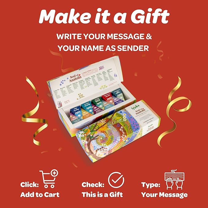 Lazika Tea Variety Pack with Lovely Presentation Box, Black, Green and Herbal Tea Sampler Gift Set, 10 Counts, Premium Collection with Pyramid Infuser Bag, Handcrafted