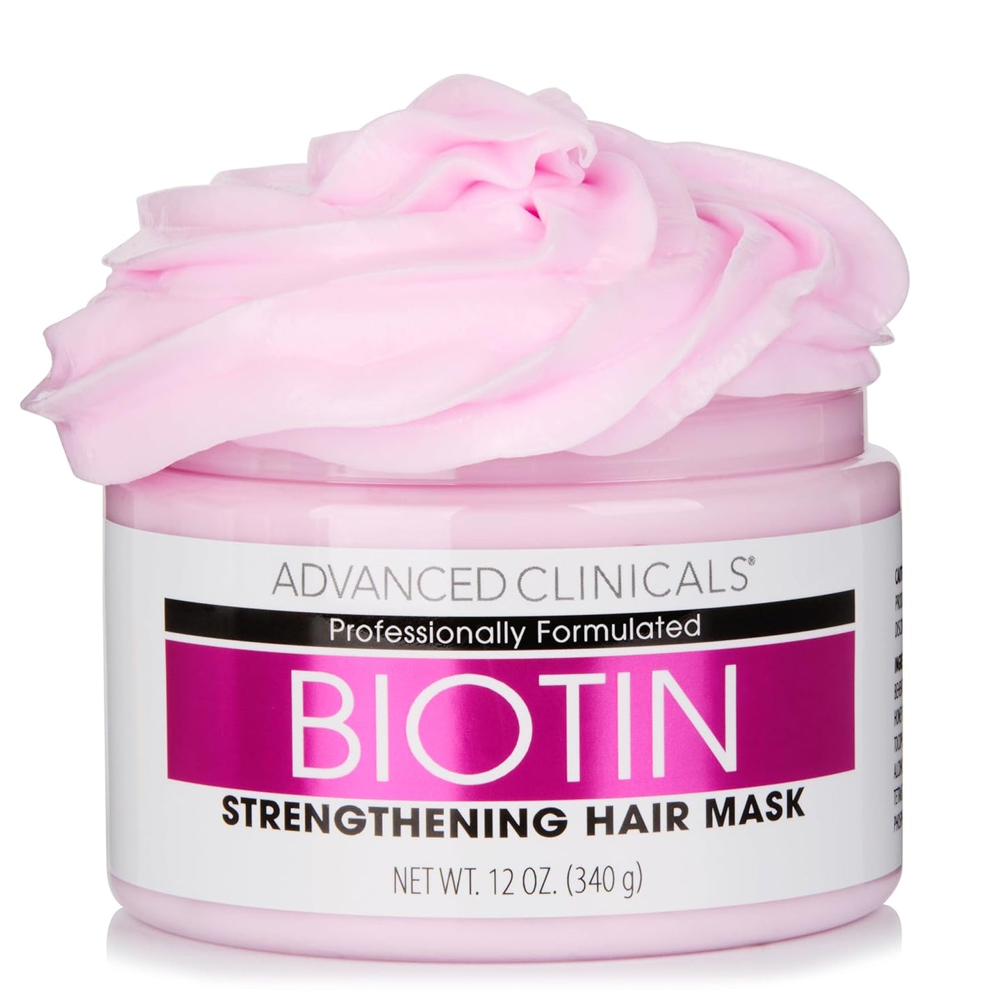 Advanced Clinicals Biotin Hair Treatment Anti-Breakage Repair Hair Mask. Strengthen Broken, Color-Treated Hair W/Repairing Deep Conditioner Manuka Honey & Caffeine To Restore Weak Hair, (Pack Of 2)