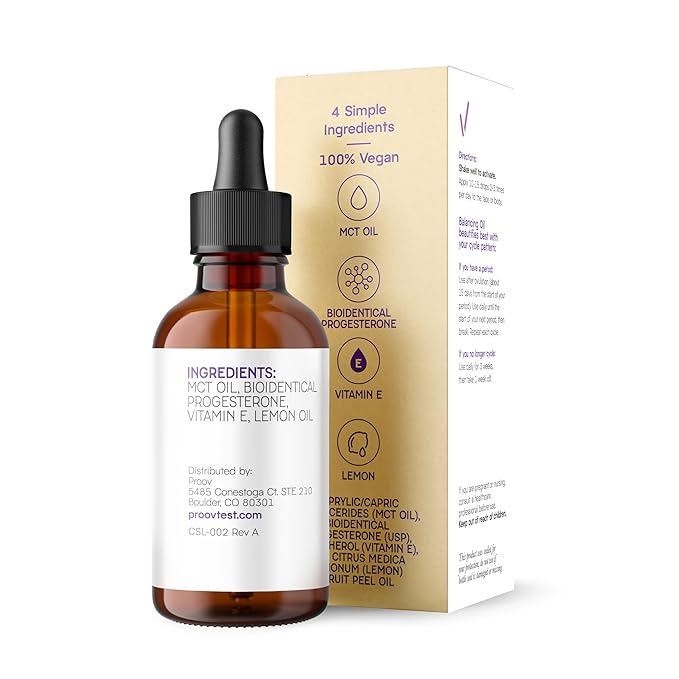 Proov - Lemon Balancing Oil - Natural Progesterone, Vitamin E - Hormone Balance For Women - Fertility & Menopause Support - More Effective than Progesterone Creams - 2-3 Month Supply - 30 ml