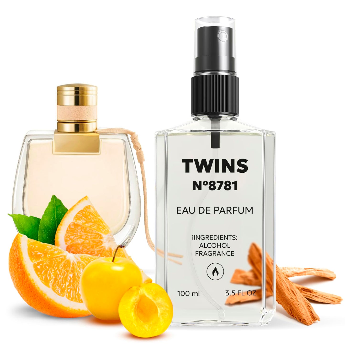 TWINS Impression of Nomade | Perfume for Women Eau de Parfum | No.8781 | 3.4 Fl Oz / 100 ml