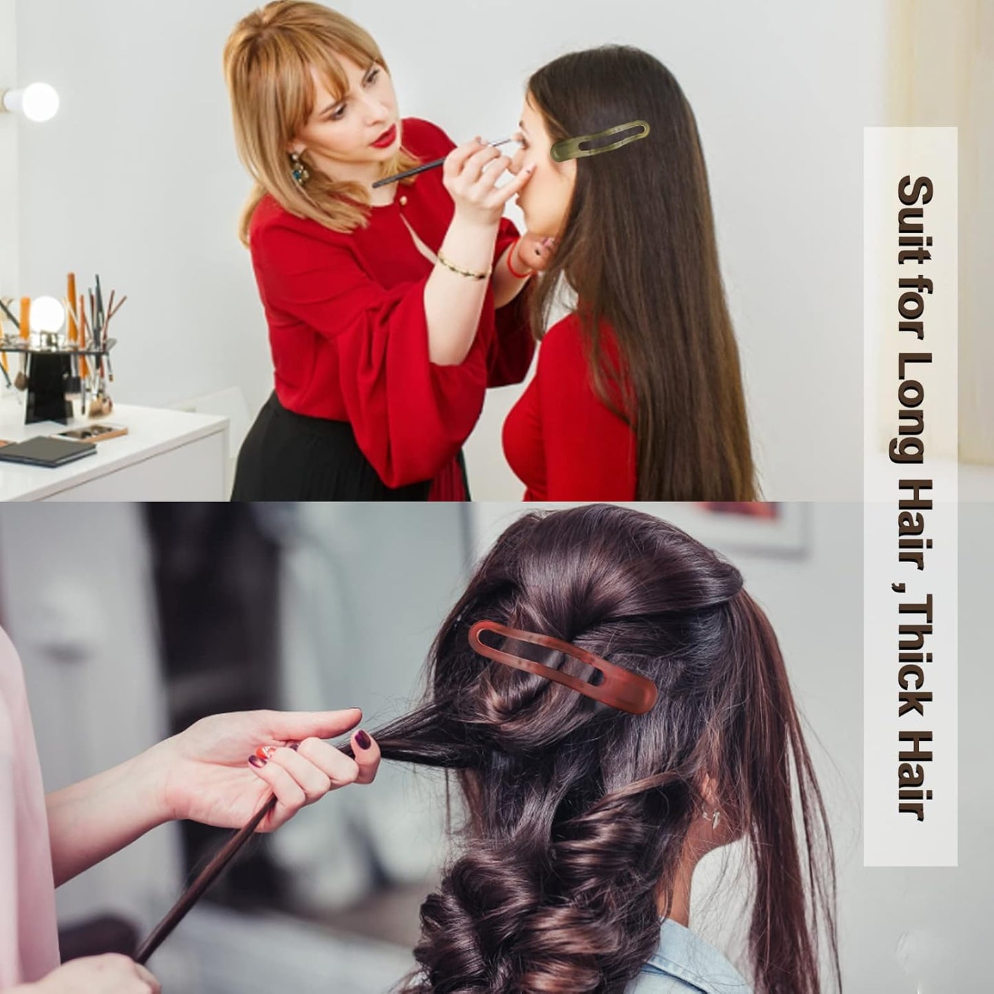 Pastel Alligator Hair Sectioning Clips - 8 PCS Monster Clips With Non-Slip Grip for Styling and Duckbill Design