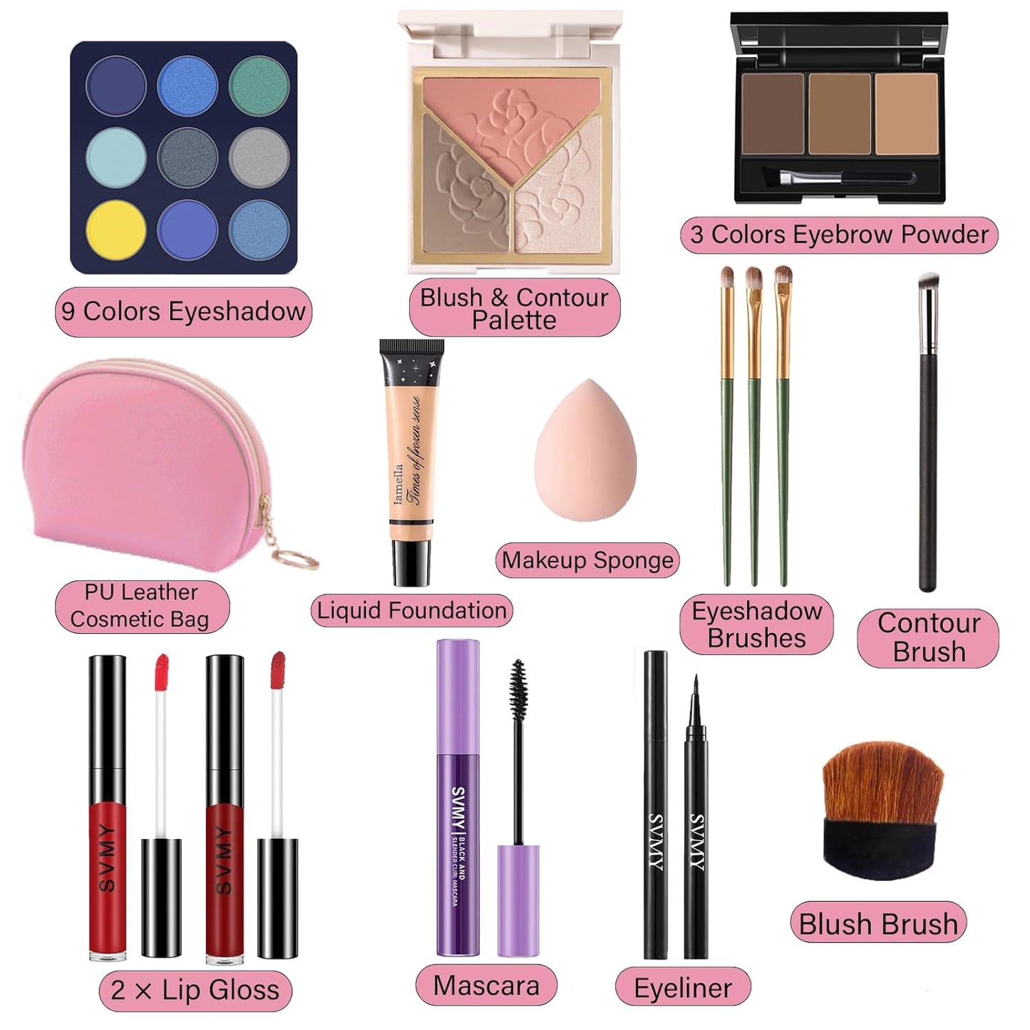 Makeup Set for Women, Makeup Kit for Beginners & Professionals, Makeup Set for Teens & Adults, Make up Gift, Eyeshadow Palette, Face & Eye Make up