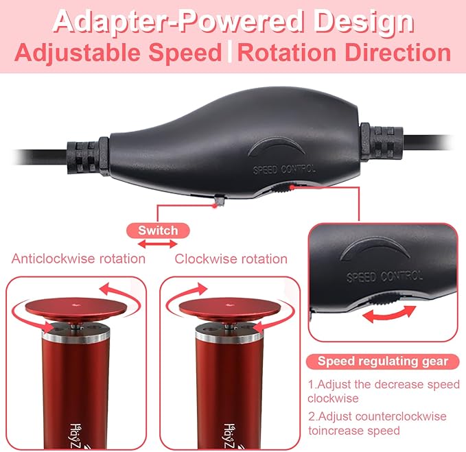 Electric Foot File - High Torque,Callus Remover for Feet,Adjustable Speed Foot File with 60 Pcs Sandpaper Discs,Professional Pedicure Tool for Dead Skin and Calluses (Red)