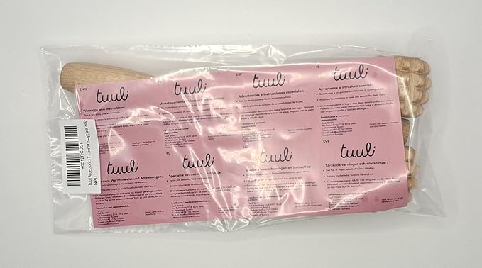 Tuuli Accessories - T-Shape Massage Roller, Body and Face Roller, Multi-Functional Facial Massager, Helps Ease Muscle Tension and Supports Skin Health, Wooden Roller Massager Tool