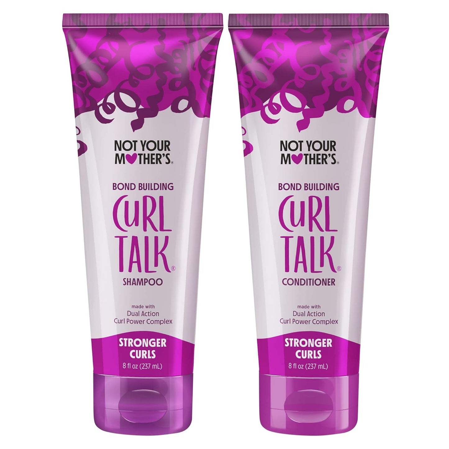 Not Your Mother's Curl Talk Bond Building Shampoo and Conditioner (2-Pack) - 8 fl oz - Strengthening Shampoo and Conditioner Set for Curly Hair - Designed for Curls, Waves, and Coils