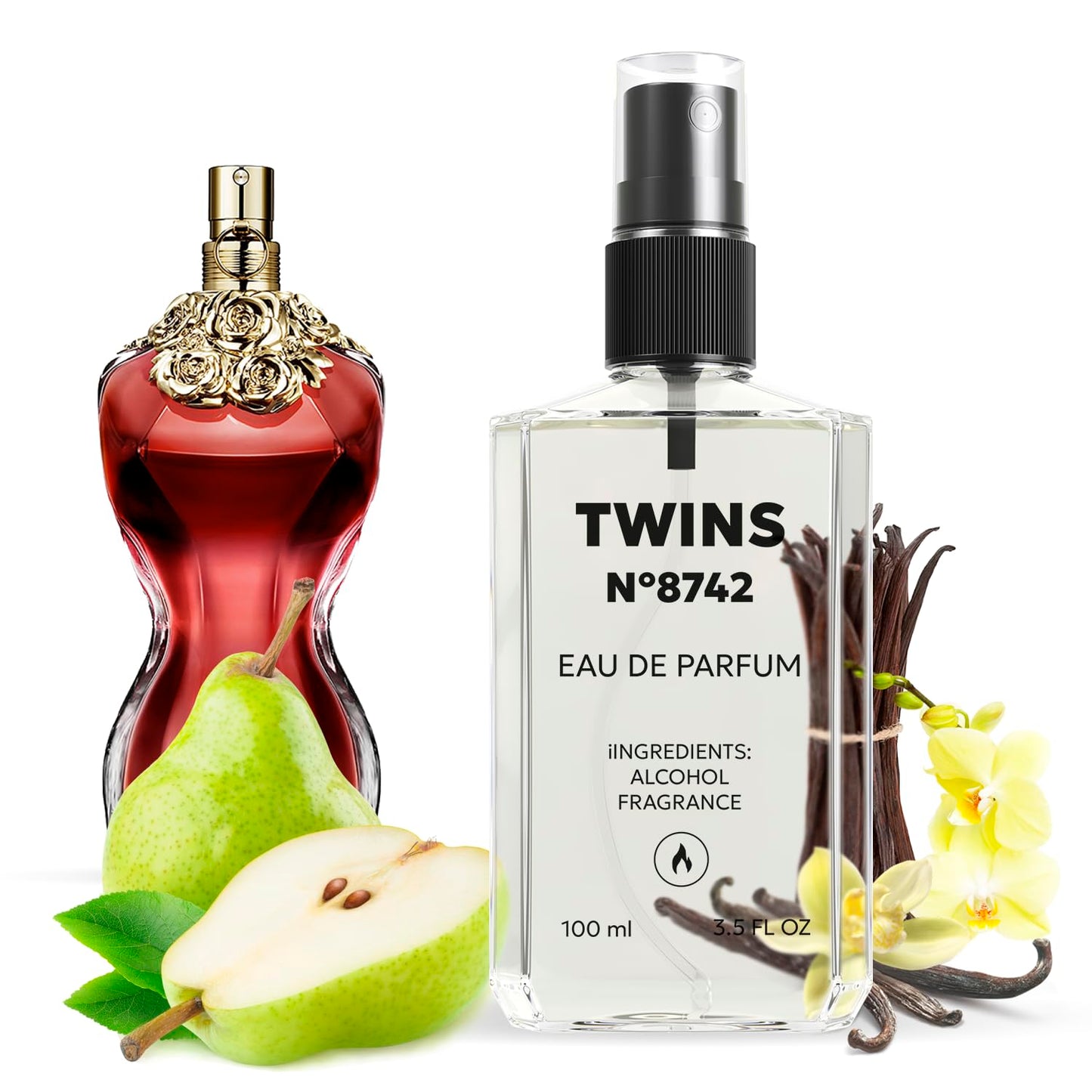 TWINS Impression of La Belle | Perfume for Women Eau de Parfum | No.8742 | 3.4 Fl Oz / 100 ml