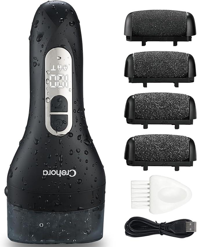 Rechargeable Electric Foot Callus Remover - Waterproof Pedicure Tool for Hard, Cracked, Dry Skin