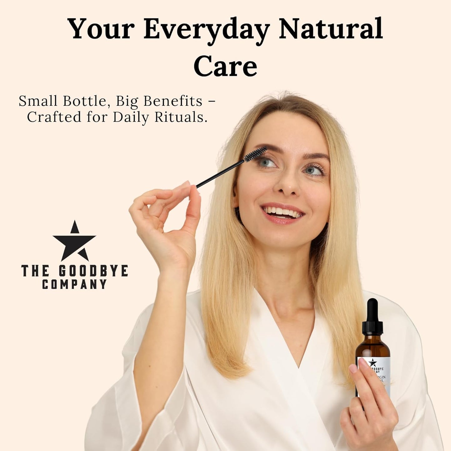 The Goodbye Company Organic Castor Oil 60ml - Small Batch Regenerative Farm, Manually Cold Pressed from Choice Beans - Pure Hexane-Free for Hair Growth, Eyelashes, Skin & Fertility Packs