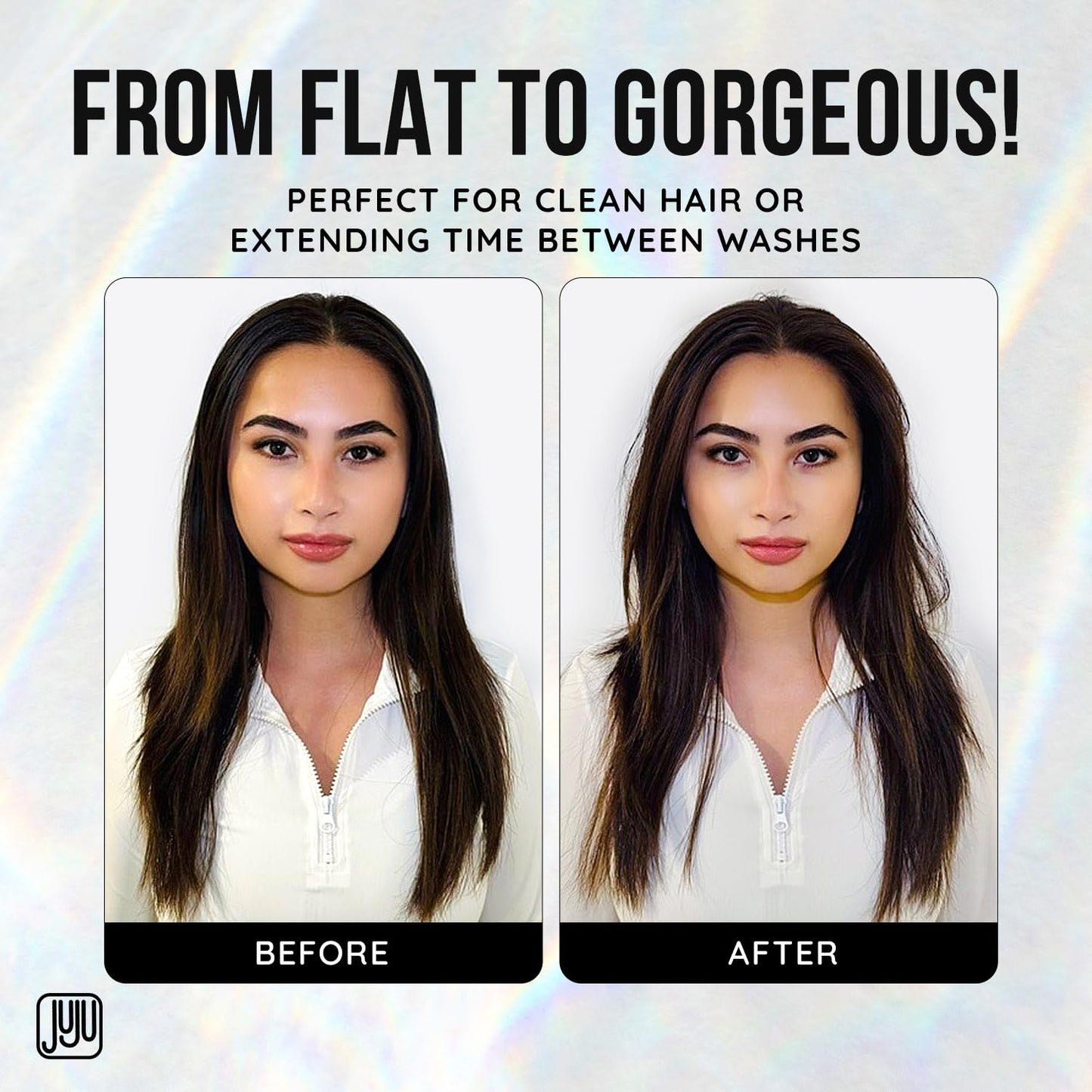 Juju Styling Texture Powder & Travel Size Dry Shampoo for Women & Men Pump 2 Oz (Light) - Non Aerosol Dry Shampoo for Women, Hair Texturizer for Volume, Fragrance Free Hair Care for All Types of Hairs