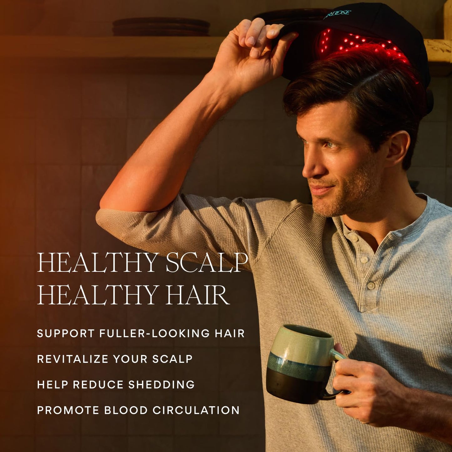 HigherDOSE Red Light Therapy Hat for Hair Growth - Reduce Hair Loss & Shedding - Targeted Infrared Red Light Therapy to Support Scalp Health