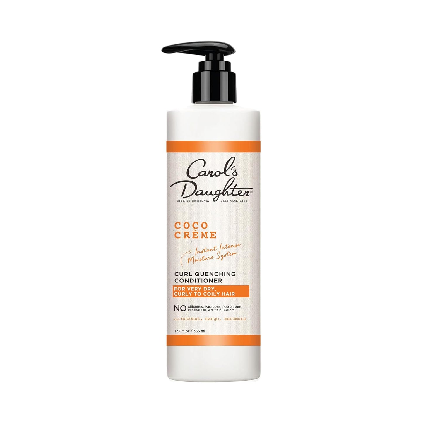 Carol’s Daughter Coco Creme Curl Quenching Conditioner for Very Dry Hair, with Coconut Oil, Paraben Free Conditioner for Curly Hair, 12 oz