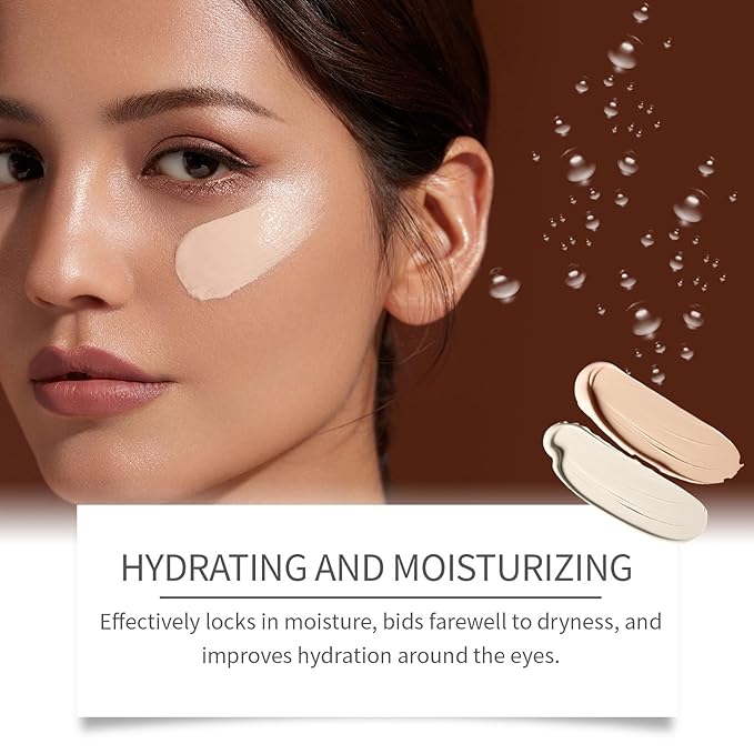 Luminous Eye Corrector Spf 41, 2pcs Dermatology Luminous Under Eye, Under Eye Concealer for Dark Circles, Anti-Aging Wrinkles Eye Cream, Hydrating Tinted Cream for All Type Skin-Natural Color(2)