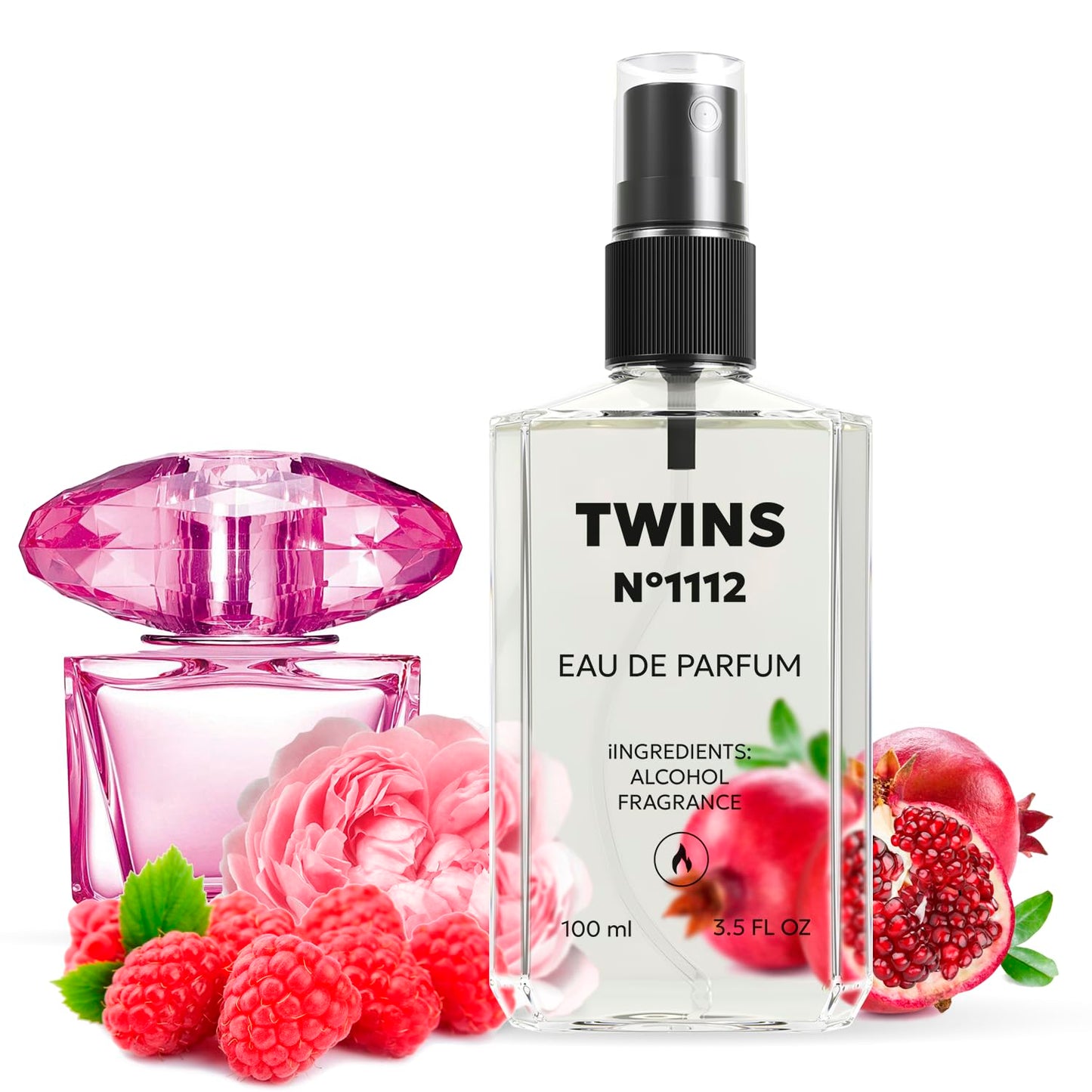 TWINS Impression of Bright Crystal Absolu | Perfume for Women Eau de Parfum | No.1112 | 3.4 Fl Oz / 100 ml