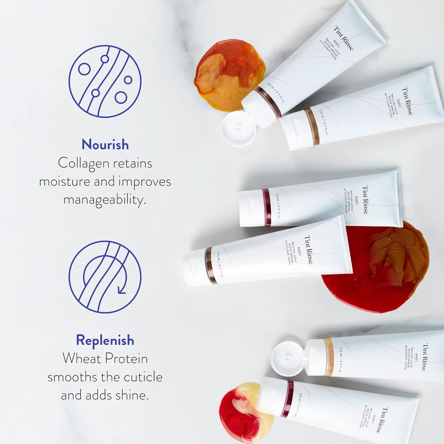 eSalon Color Depositing Hair Color Booster Treatment - Tint Rinse Hair Toner & Enhancer - Professional-Grade Mask - Apply with Shampoo & Conditioner (Red Neutralizer)