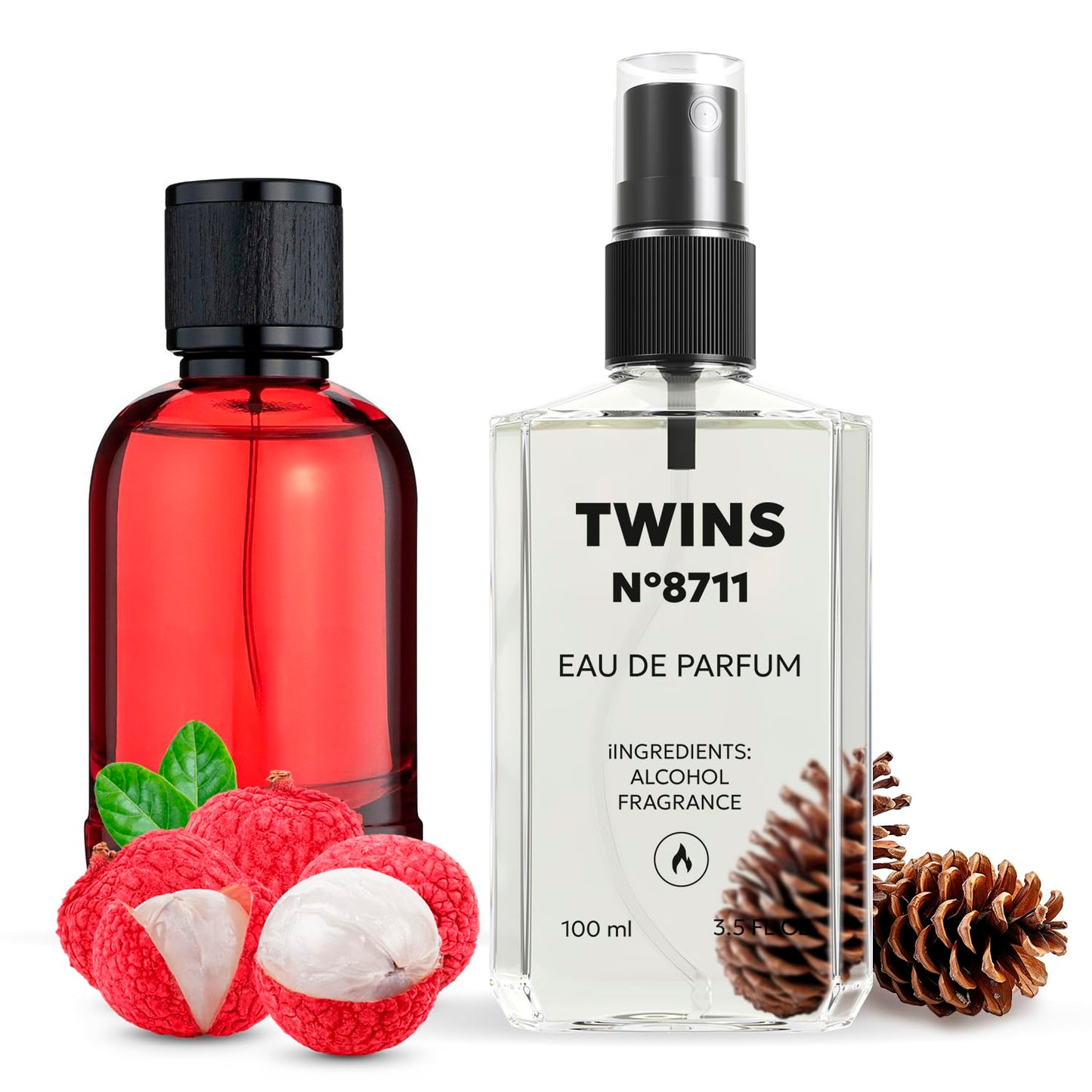 TWINS Impression of He Wood | Unisex Perfume for Women and Men Eau de Parfum | No.8711 | 3.4 Fl Oz / 100 ml
