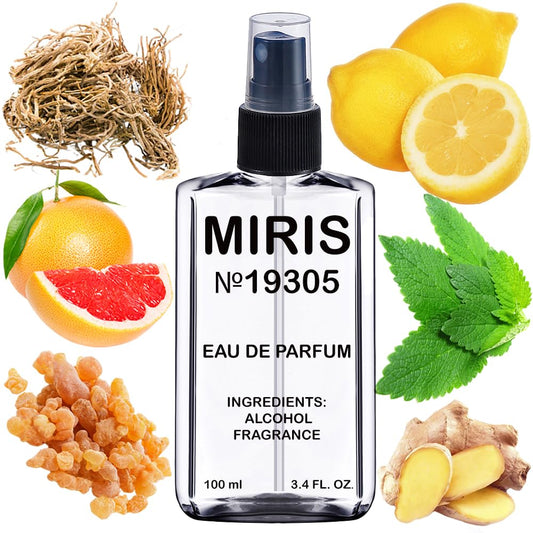 MIRIS No. 19305, Inspired by Bleu De Cha 2010, Long-Lasting Eau de Parfum for Men, Spray 3.4 Fl Oz / 100 ml