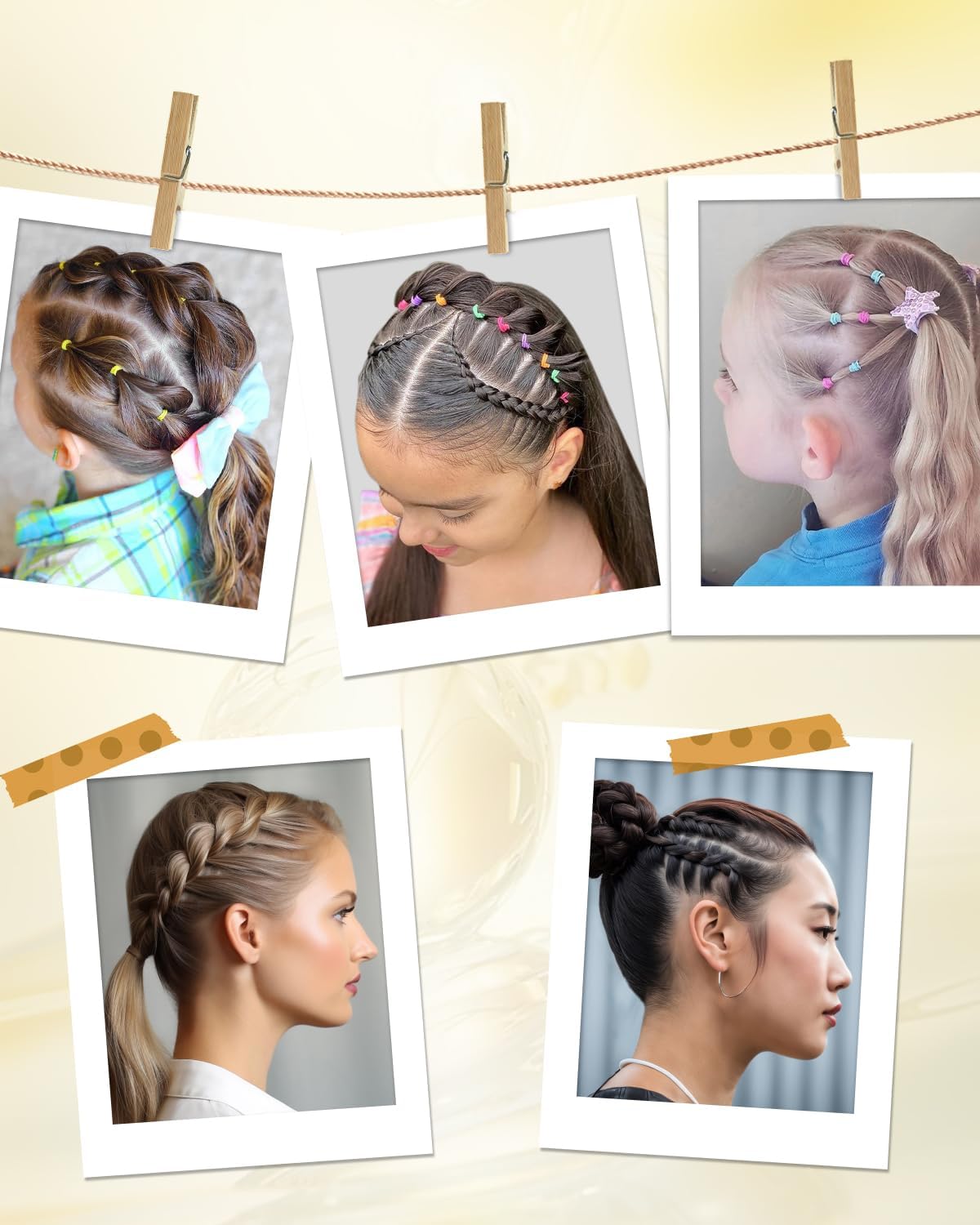 Slick Back Hair Brush (Purple), Hair Wax Stick Set, Taming Flyaways for Sleek Ponytail & Bun Styling, Hair Accessories for Teen Girls, Kids, and Women