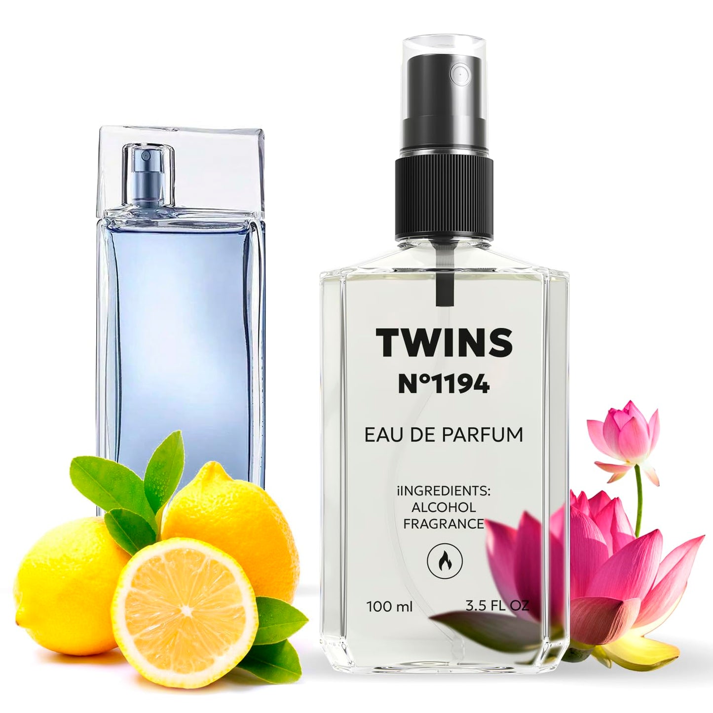 TWINS Impression of L'eau par Pour Homme | Perfume for Men Eau de Parfum | No.1194 | 3.4 Fl Oz / 100 ml