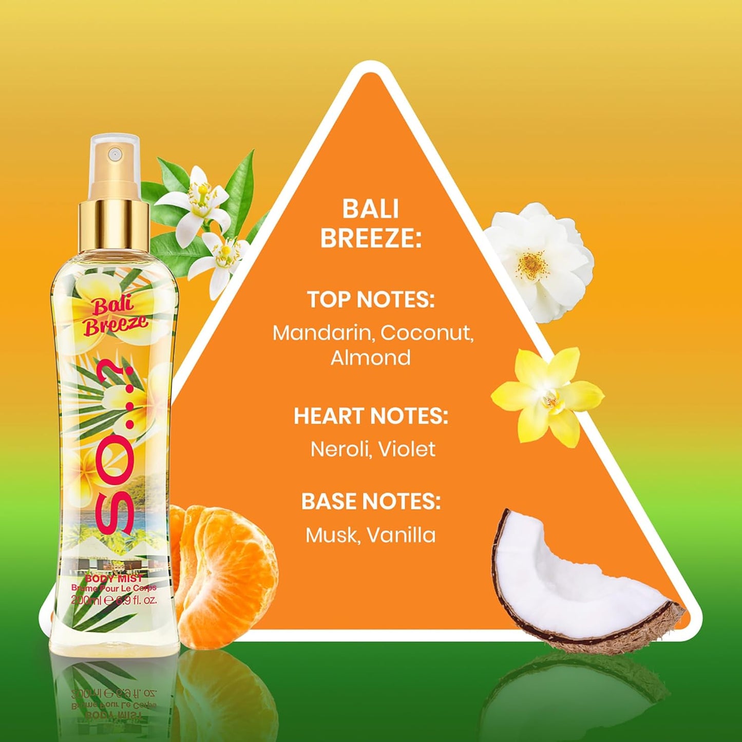 So...? Bali Brezze Body Mist for Women - 6.9 oz Body Mist - Pack of 2