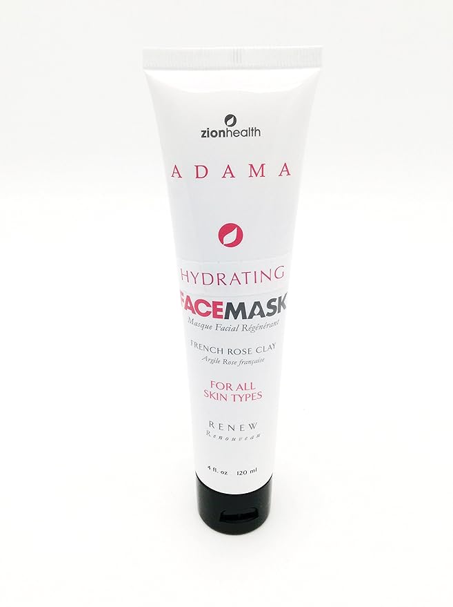 Adama Hydrating Clay Mask French Rose Zion Health 4 oz Cream