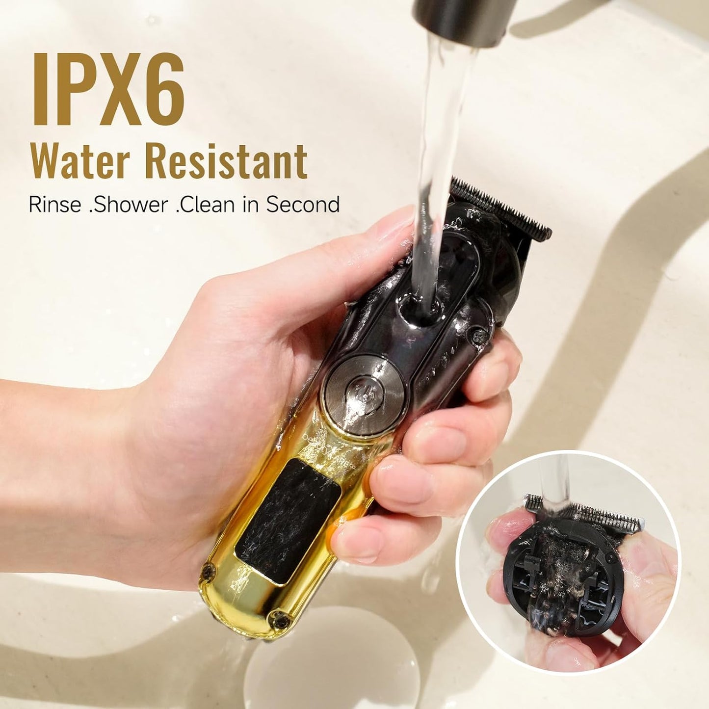 Professional Beard Trimmer for Men - Hair Clippers Men's Grooming Kit,Waterproof Cordless Rechargeable Electric Shaver Zero Gapped Trimmer Fading & Nose Hair Trimmer, Grooming at Home