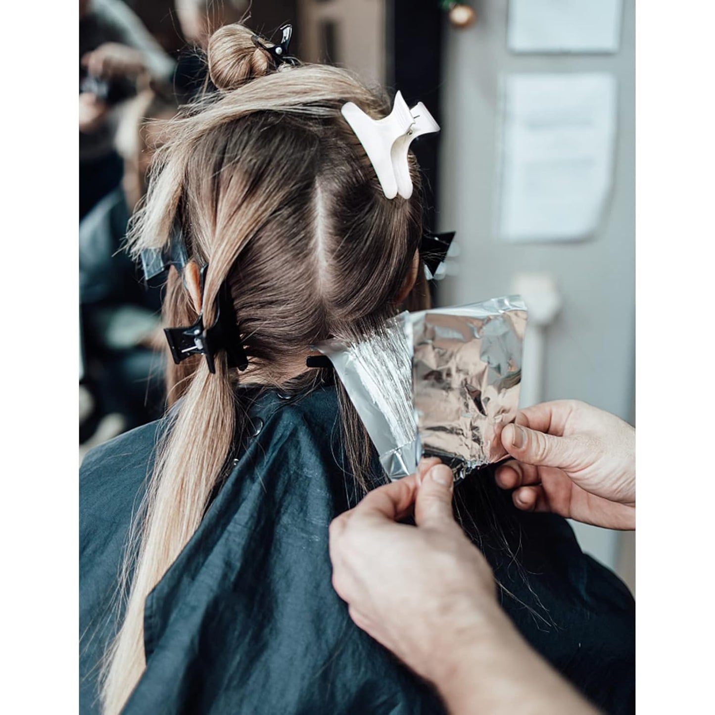 Hair Clips for Styling Sectioning 12 Pack Black White Pink Butterfly Clamps Hair Claw Clips Pro Salon Hair Clips for Styling, Sectioning, Cutting and Coloring