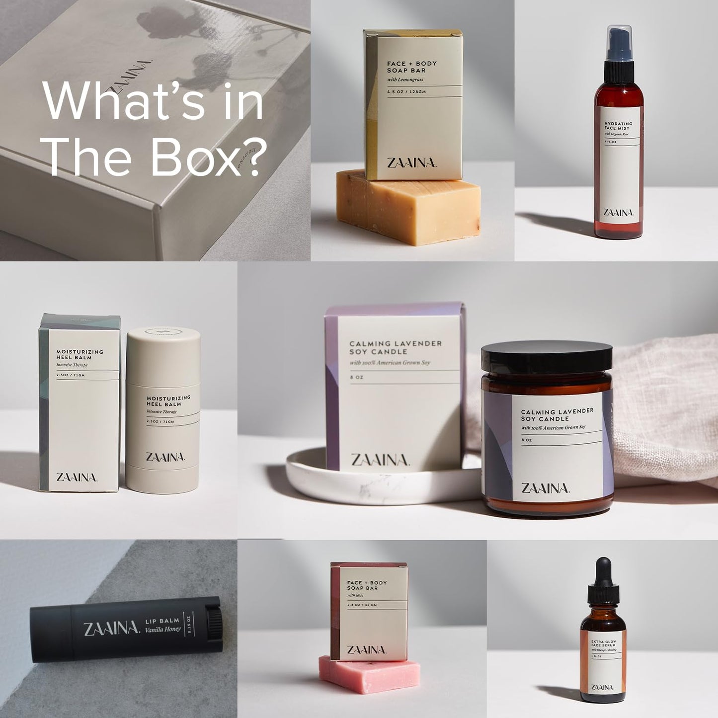 Birthday Gift Set for Women - Bath and Body Gift Set for Her, Relaxing Spa Kit Package, Self Care Gift Basket for Mom, Wife Friend Sister by ZAAINA (PREMIUM Birthday Spa Set w/ Candle)