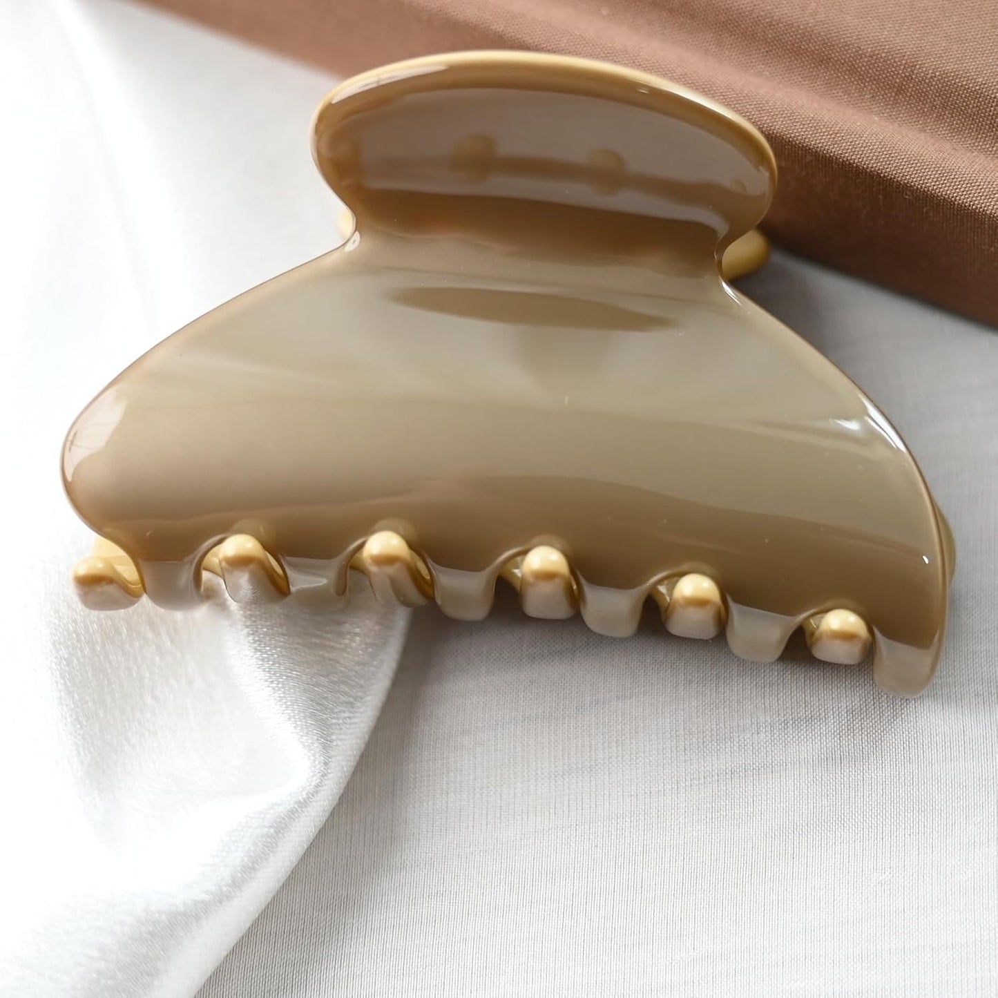 Handmade Celluloid Acetate French Design Barrettes Tortoise Shell Claws Hair Claw Luxury Fashion Accessories Hair Clip for Women (bonzegold color)