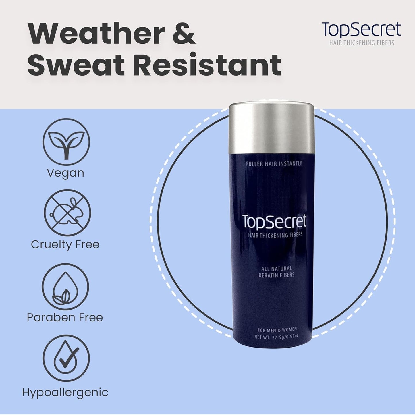 Top Secret Hair Thickening Building Fibers Refills - Undetectable & Natural Hair Filler - for Men & Women - Instantly Fill In Fine Thinning Hair - Weather & Sweat Resistant (Blonde, Regular)