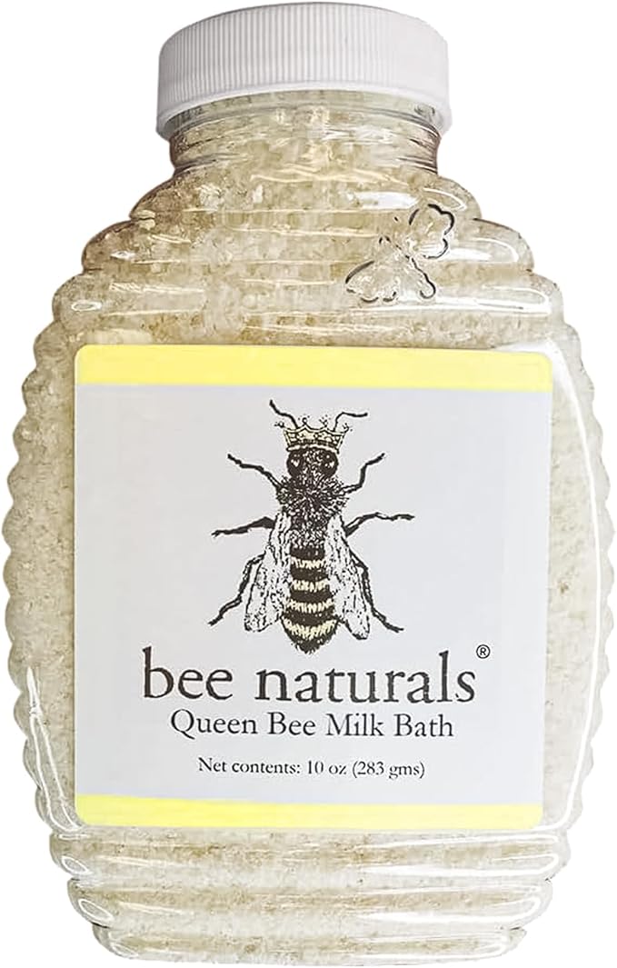 Bee Naturals Queen Bee Milk Bath - 10oz Orange Scented Epsom Salt Bath - Relaxing & Nourishing - for Soft Skin - All Ages