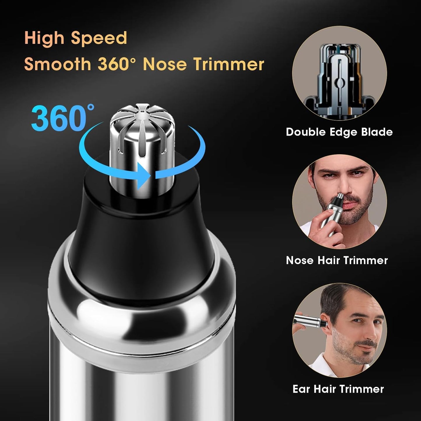 Professional Hair Clippers for Men, Cordless Hair Clippers T-Blade Trimmer Nose Hair Trimmer Electric Shaver Set, Haircut Grooming Kit with LED Display, for Barber, Ideal Gift for Him