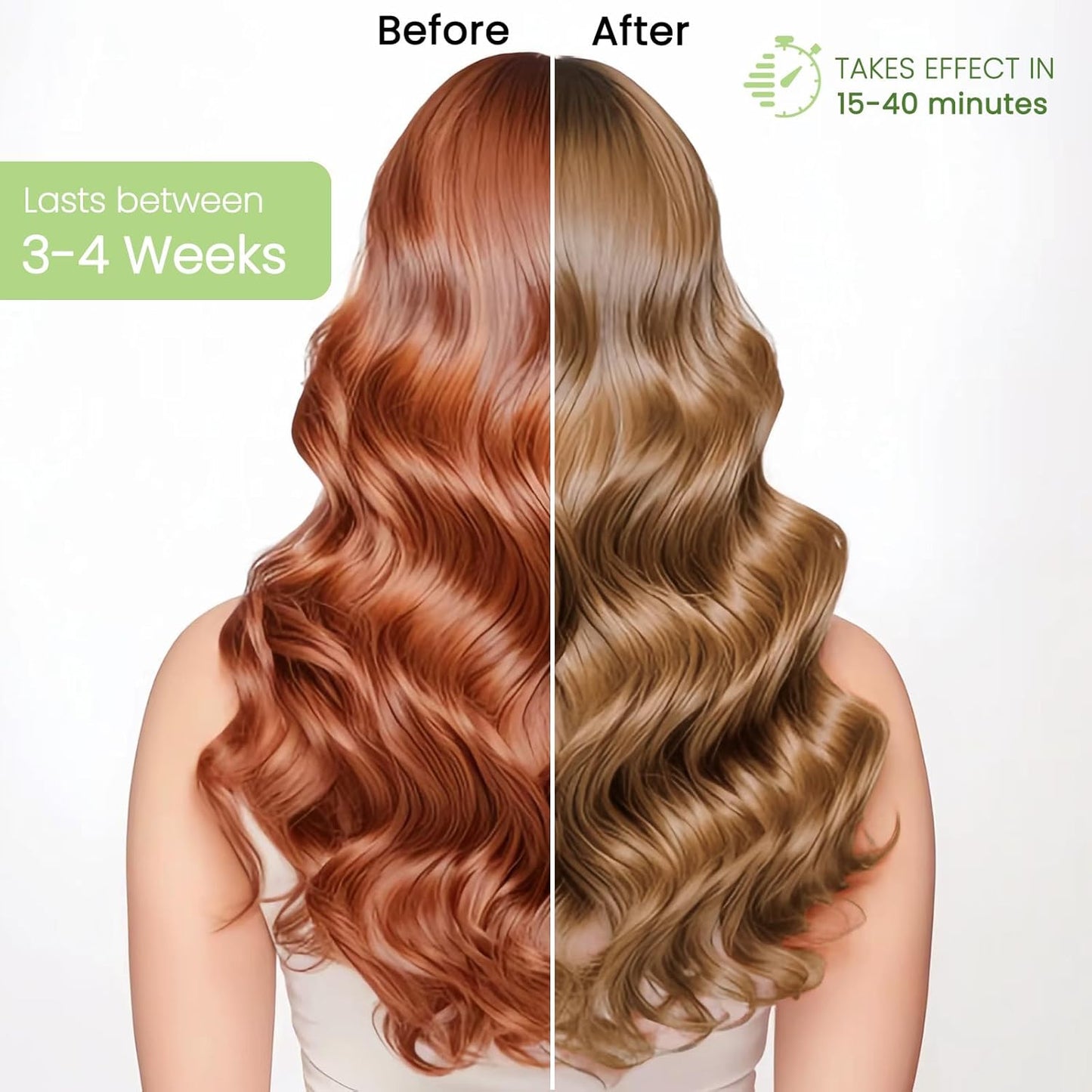 Light Brown Hair Dye Shampoo 3-in-1, Instant Natural Hair Color Shampoo for Women Men Champu Para Canas Mujer, Lasting 3-4 Weeks & Easy to Use & All Hair Types & Root Touch Up, 500ml