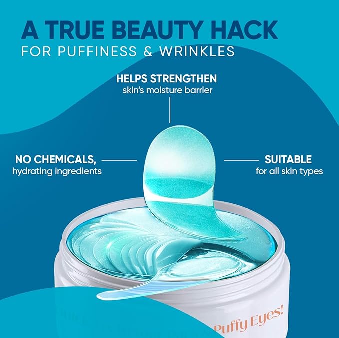 Under Eye Patches for Women: 30 Pairs of Hydrating Collagen Gel Eye Masks with Retinol & Hyaluronic Acid - Smooths Fine Lines & wrinkles/Delays Aging/Reduces Dark Circles & Eye Bags & Puffy Eyes