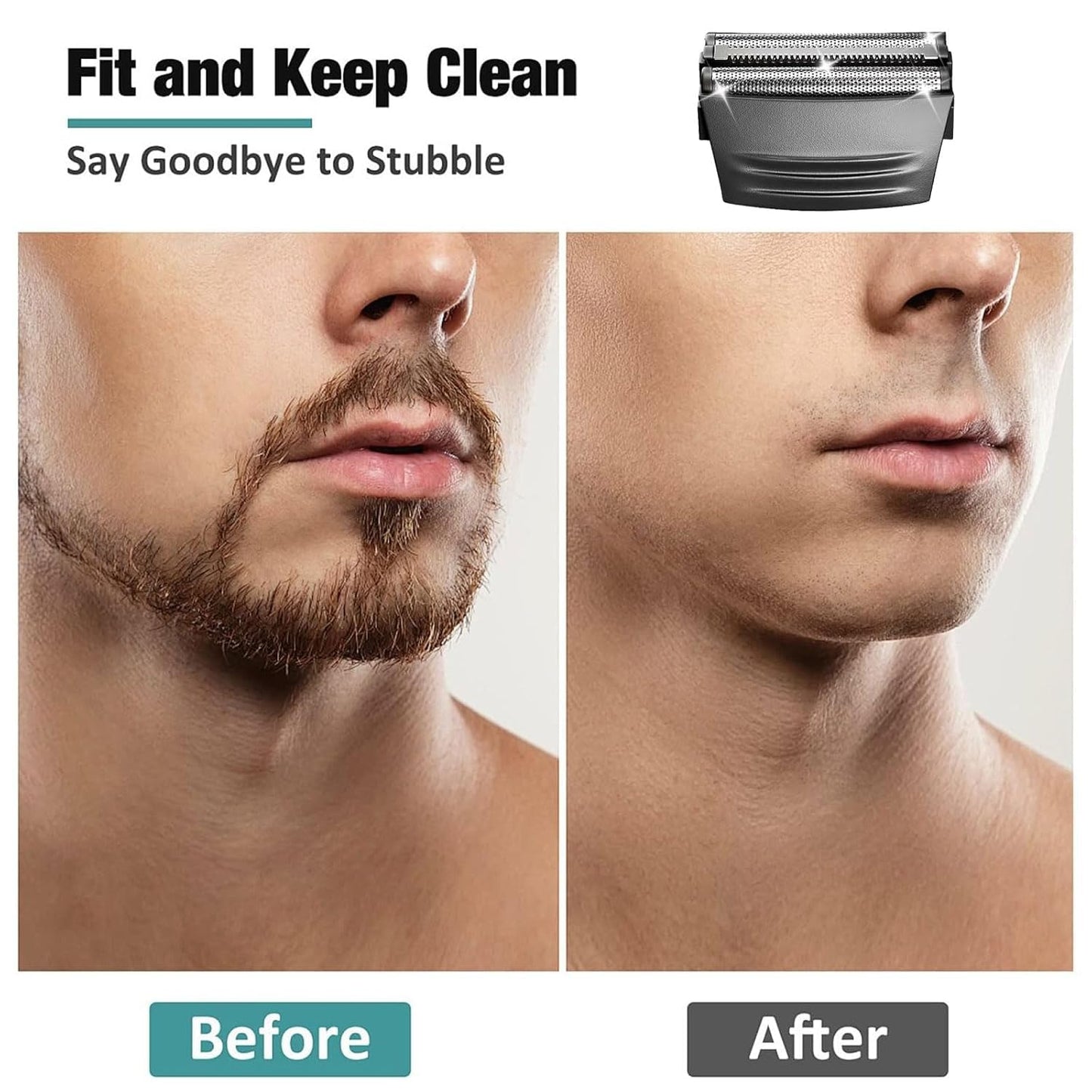 Shaver Replacement Foil Head Compatible with Remington TITANIUM-X Flex & Pivot Foil and Cutter Head for Shaver F4900,F5800,F7800 (Black/1Pack)